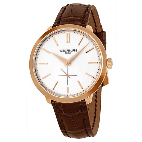 Patek Philippe Calatrava Brown Dial 18K Rose Gold Men's Watch 